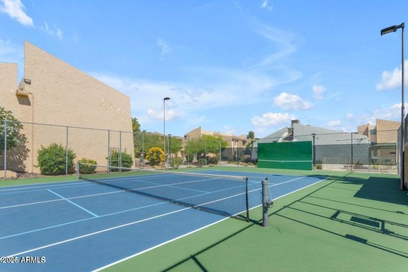 Tennis Court is steps away