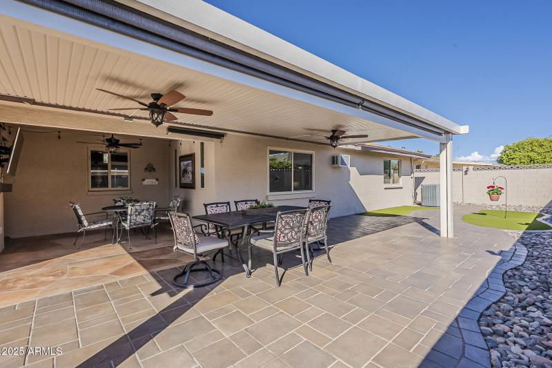 Fully Covered Pergola with Sun Shades