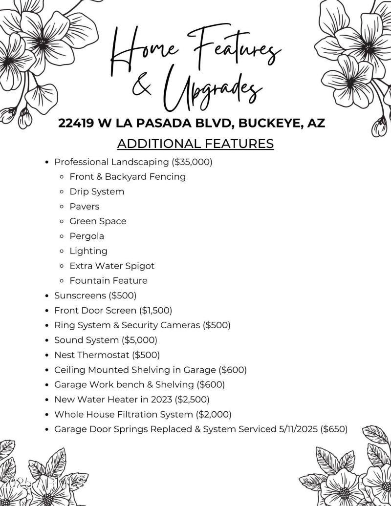 Exterior Upgrades Summary