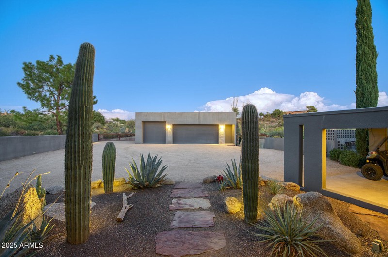 View from entry to garage