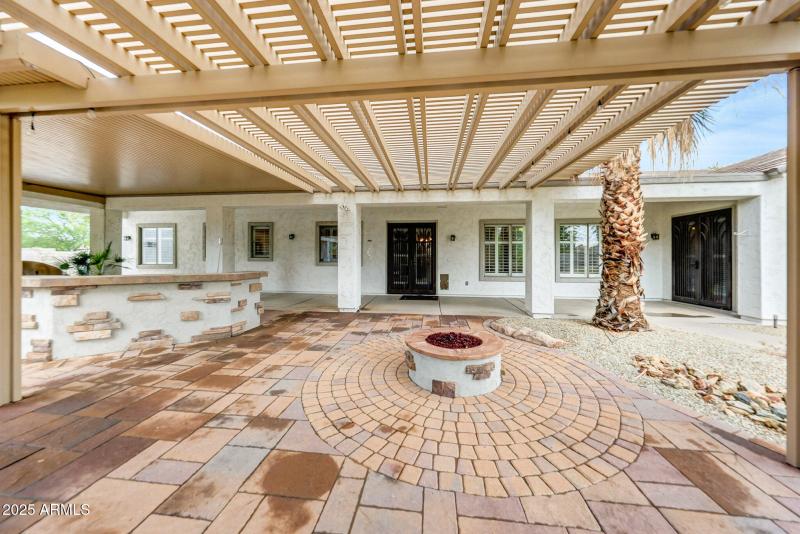 Just rained-back patio