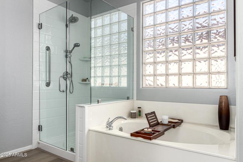 Separate Shower and Soaking Tub