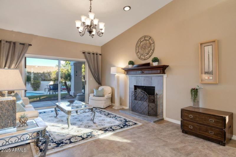 Unique living room fireplace