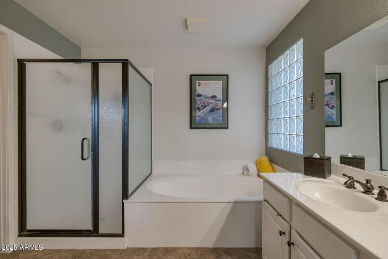 separate shower tub