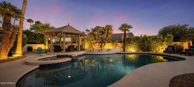Twilight backyard 1