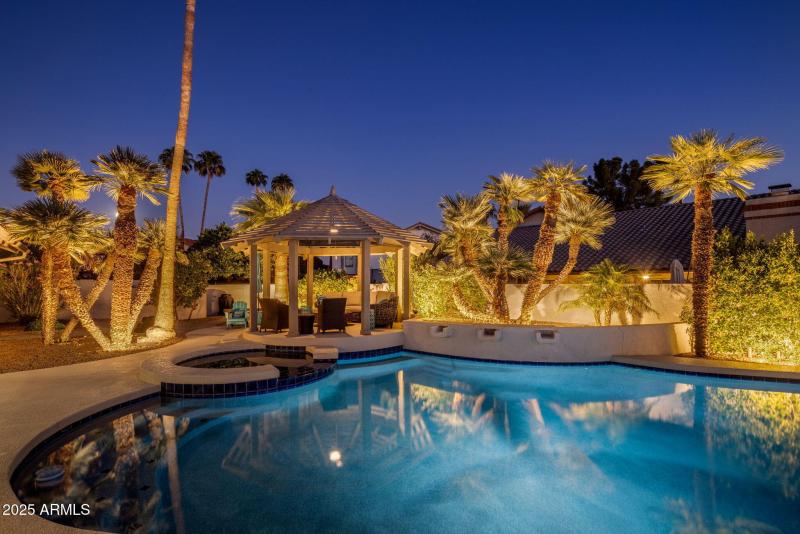 Twilight backyard 1