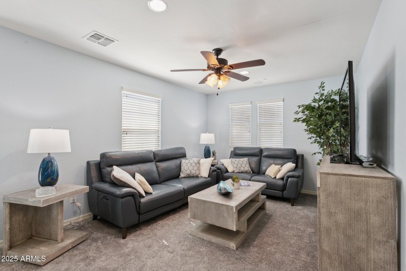 Upstairs spacious living area