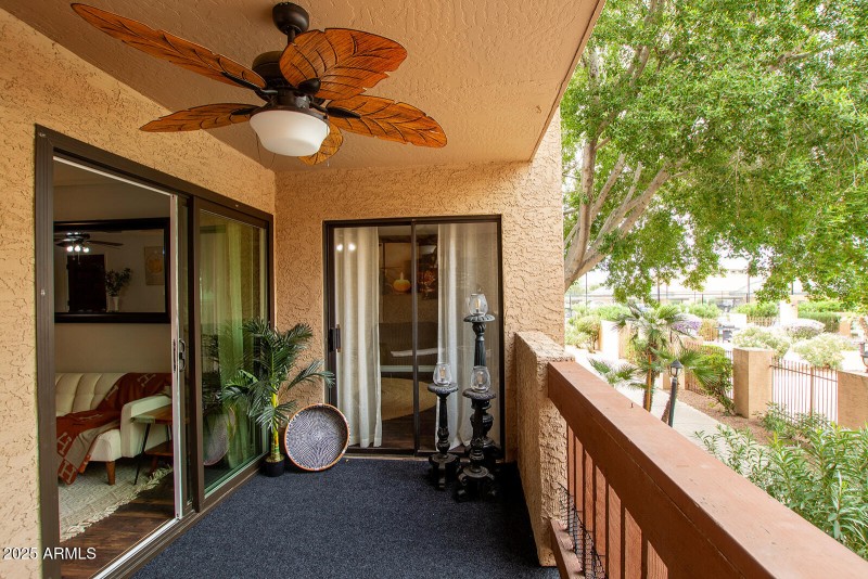 Balcony is large
