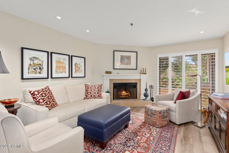 Cozy fireplace