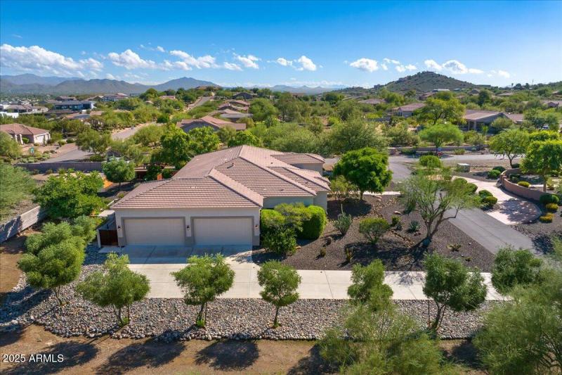 Aerial View Long Driveway