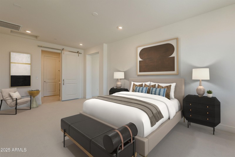 Virtually Staged Primary Bedroom