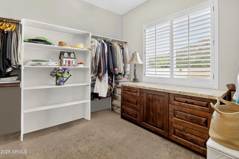 Primary Closet with Built-In