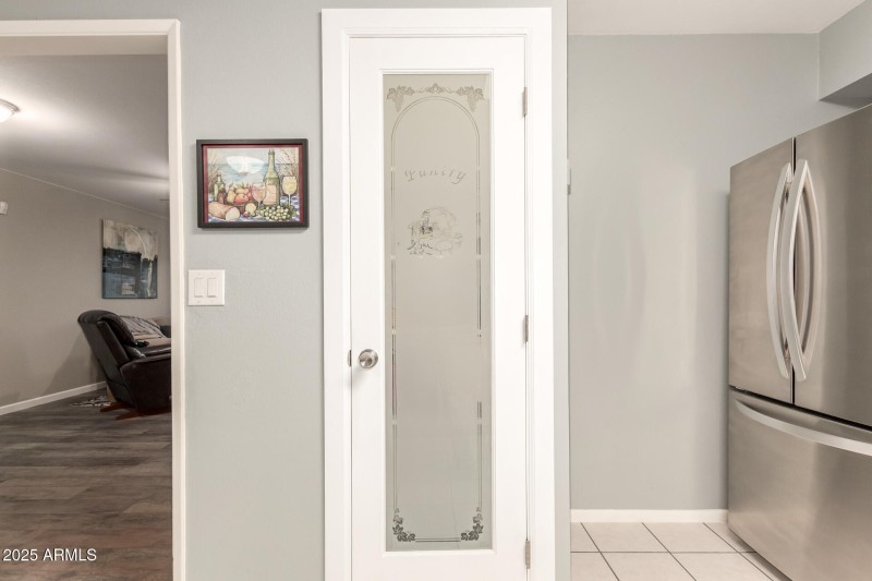 Pantry with Custom Glass Door