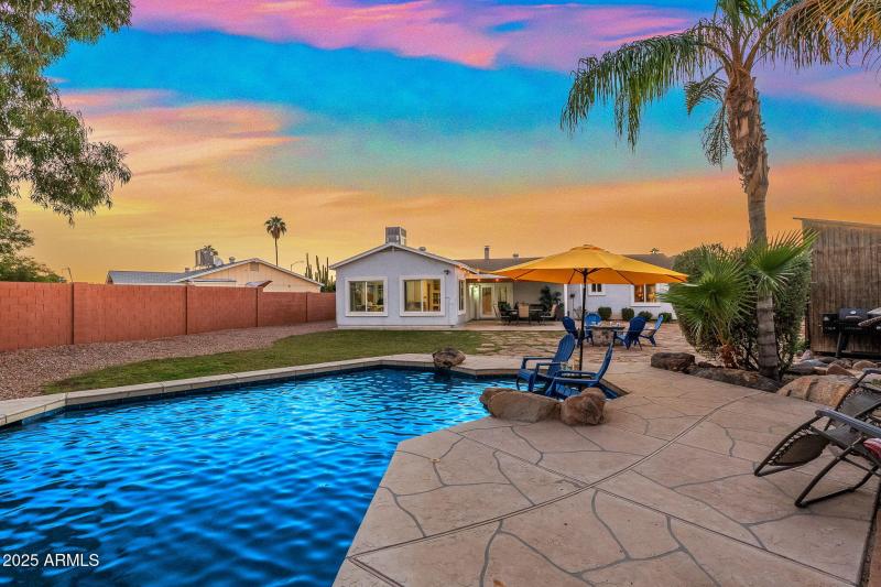 Huge Pool with Waterfall