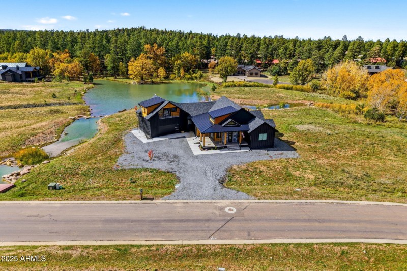 Front Aerial With Lake