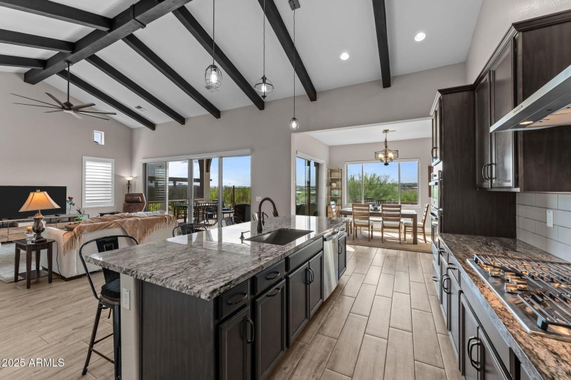 Great room from kitchen