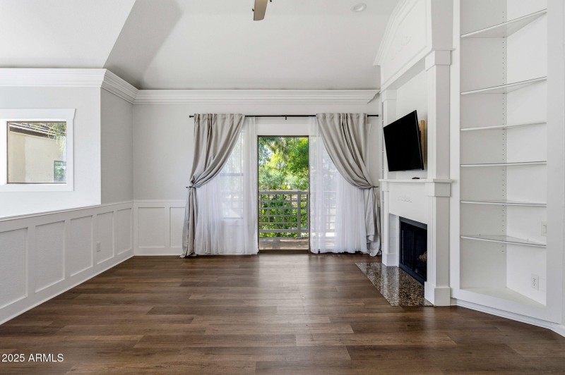 Living room with patio access