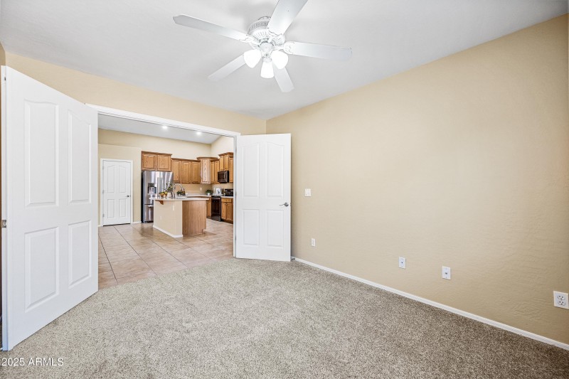 DEN/OFFICE OPEN TO KITCHEN