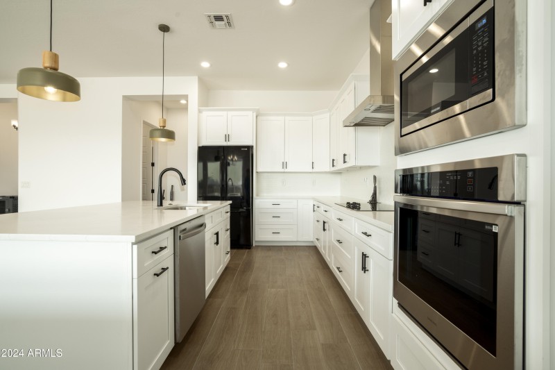 Sleek stainless appliances