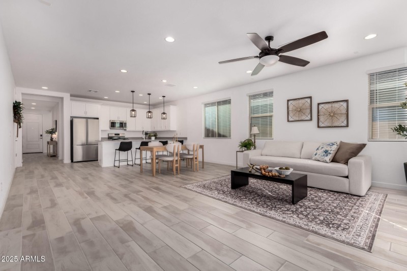 Great Room with Dining and Kitchen