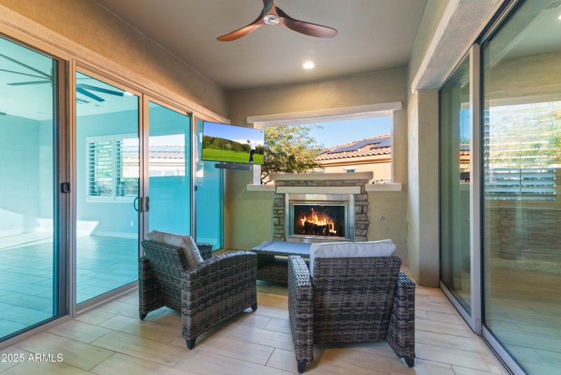 Covered Patio Gas Fireplace