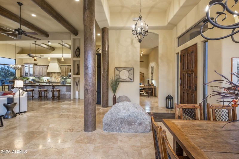 Open Floor Plan W Timber Beams