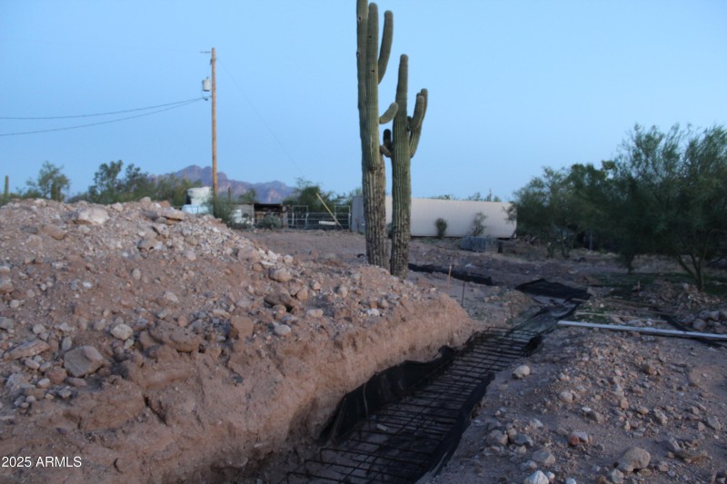 back retaining wall started