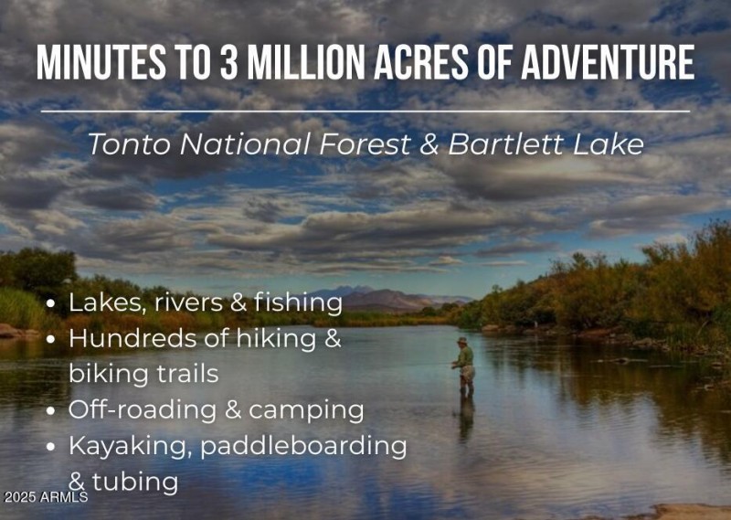 Minutes to 3 Million Acres Of Adventure