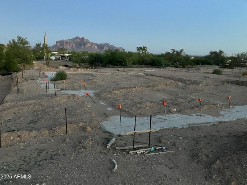 Front corner of house footing