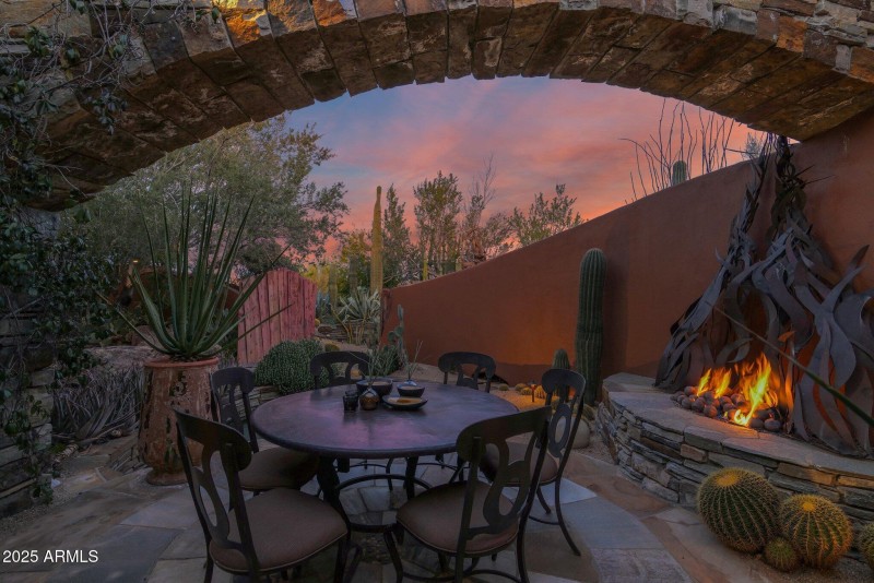 Front Courtyard Dining at Sunset