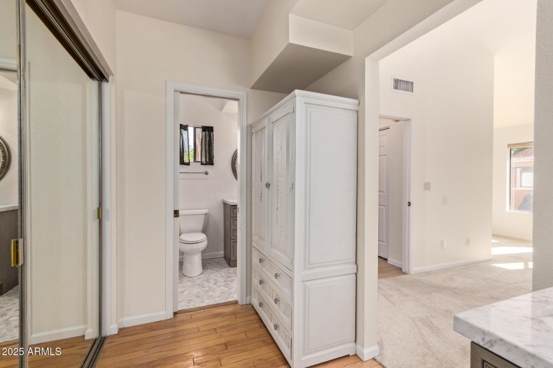 Bathroom/bedroom closet