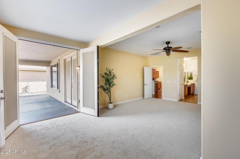 French Doors out to Patio