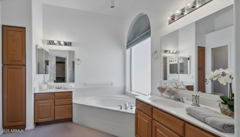 Virtually Staged Primary bath