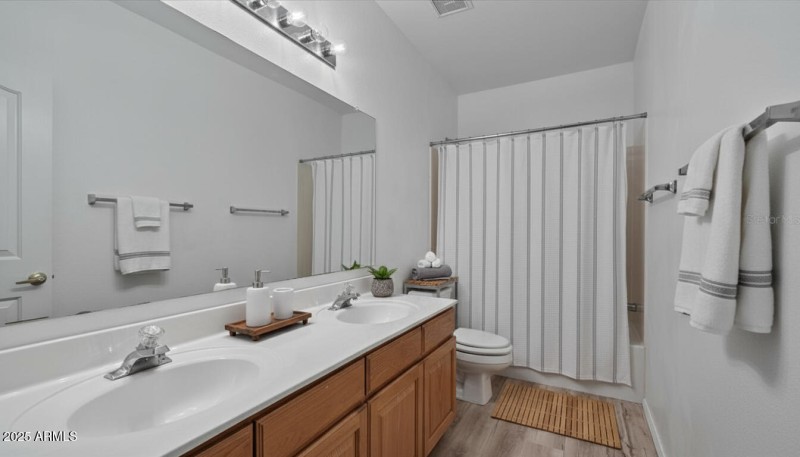 Virtually Staged Hall Bath