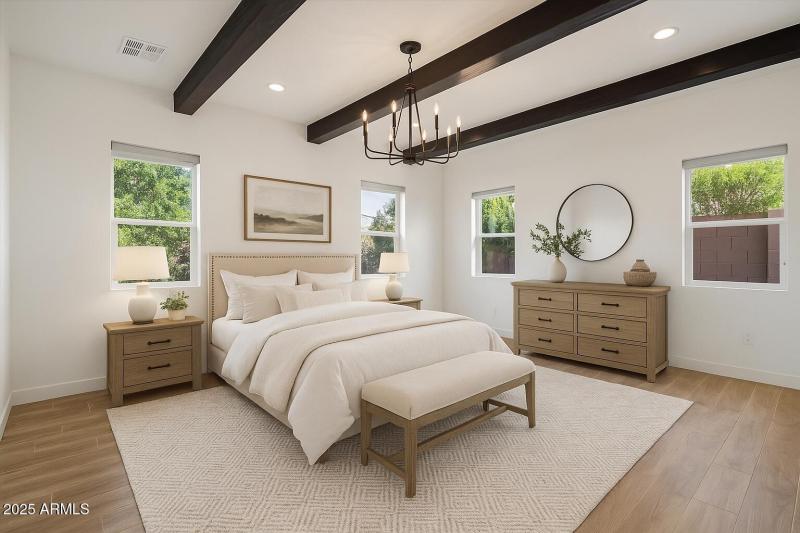 Virtually Staged Primary Bedroom