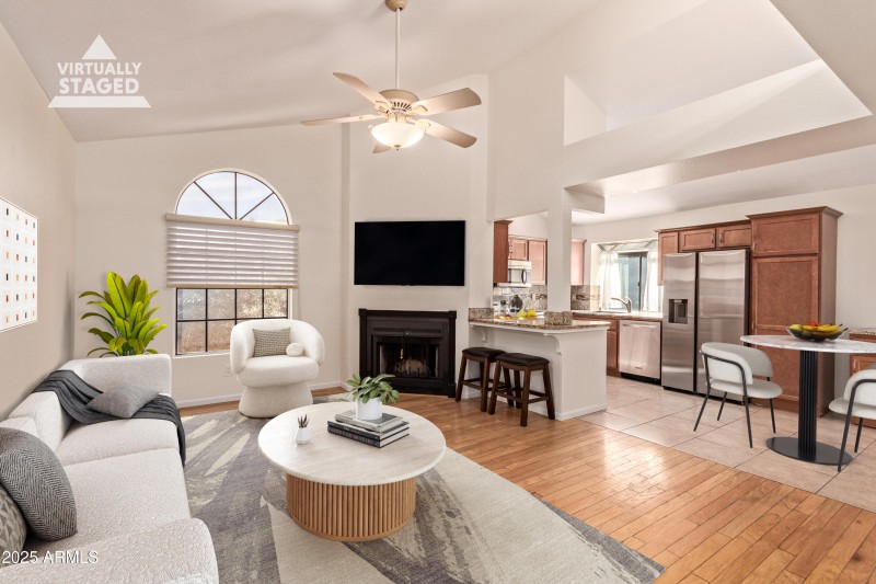 Great room (virtually staged)