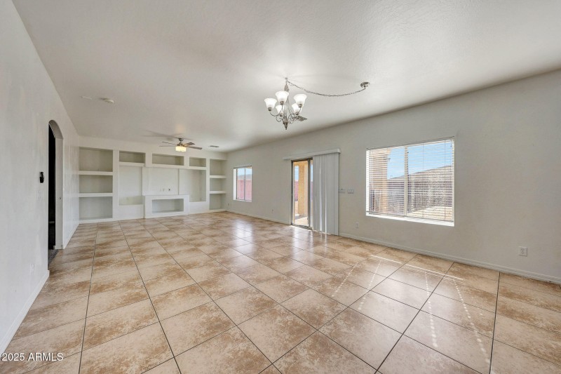 Dining overlooking living area
