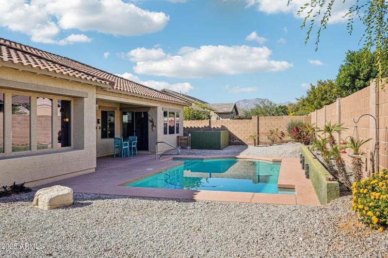 Pool looking West towards Mountain