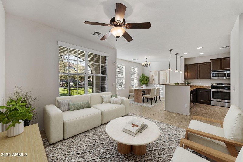 Family Room Virtually Staged