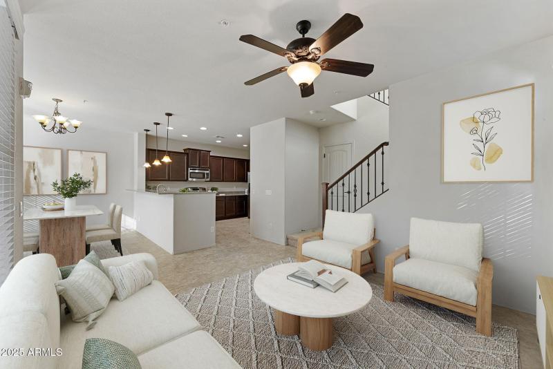 Family Room Virtually Staged