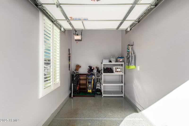 Extra Storage in this golf cart garage