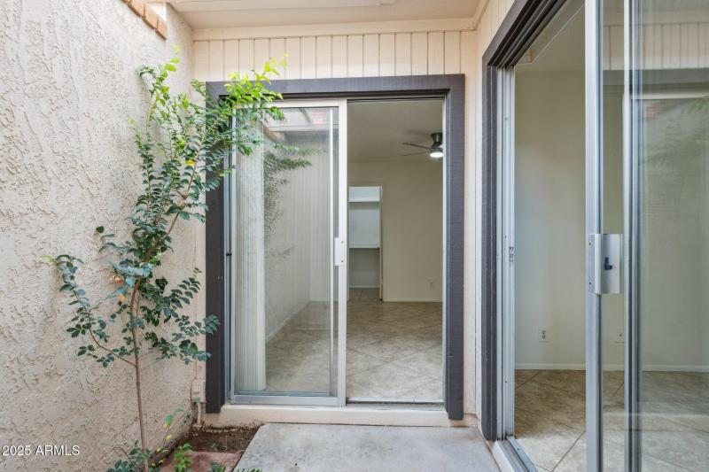 Private patio off bedrooms