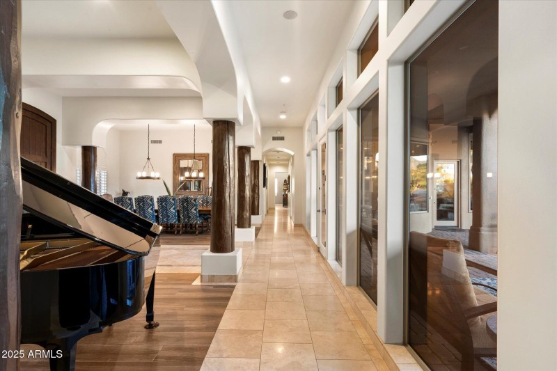 Designer Entry with Wood Accents