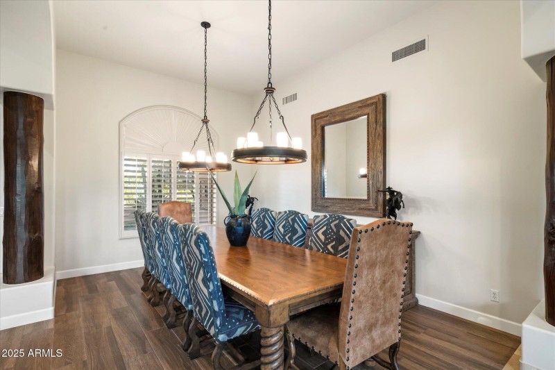 Formal Dining with Custom Lighting