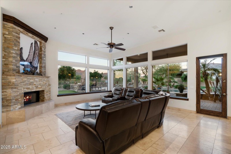 Living Room with Mountain Views