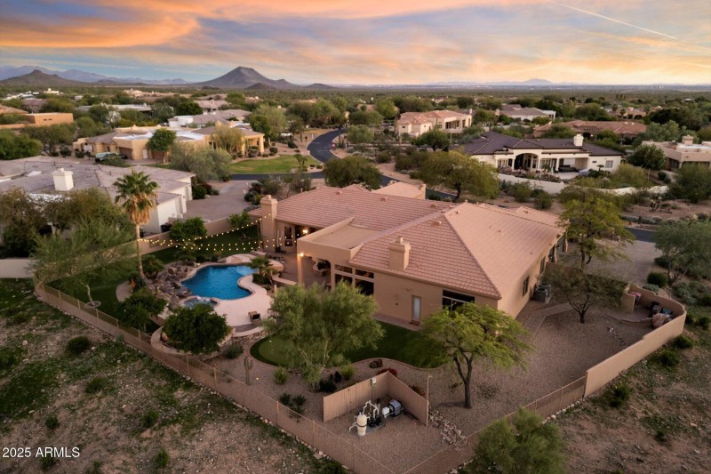 Aerial View at Sunset