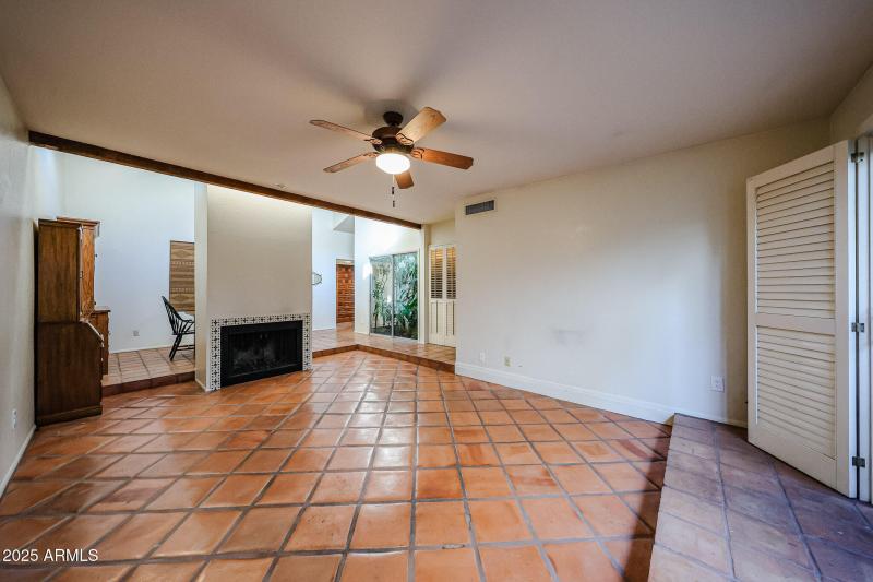 Fireplace in Sunkend Living Room