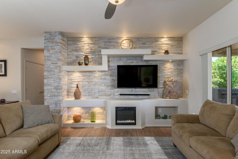 Media Wall with Fireplace