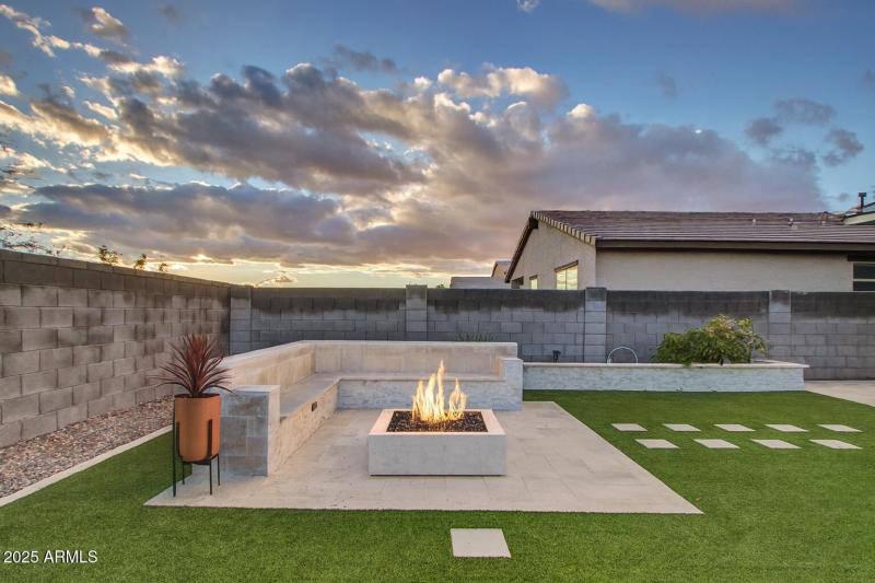 Fire pit-virtually staged