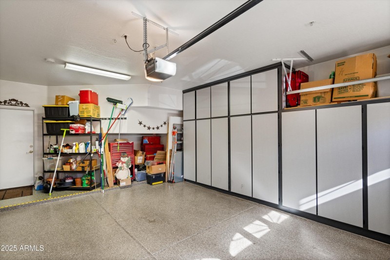 39-Garage with Custom Cabinets